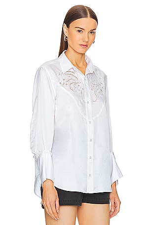 Citizens of Humanity Dree Embroidered Shirt in White