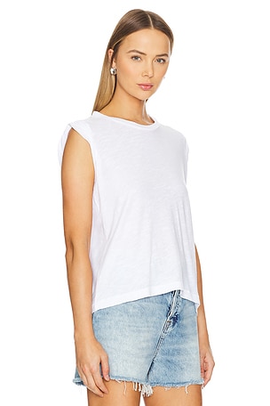 Citizens of Humanity Kelsey Roll Sleeve Tee in White