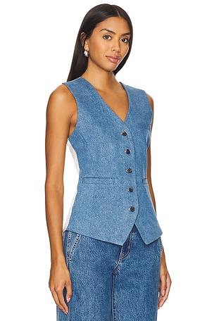 Citizens of Humanity Jasmin Long Vest in Denim-Medium