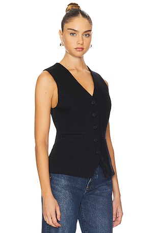 Citizens of Humanity Jasmin Long Vest in Black
