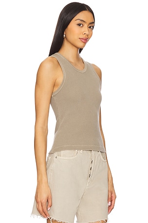 Citizens of Humanity Inez Waffle Tank Top in Sage