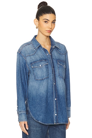 Citizens of Humanity Kayla Western Shirt in Blue