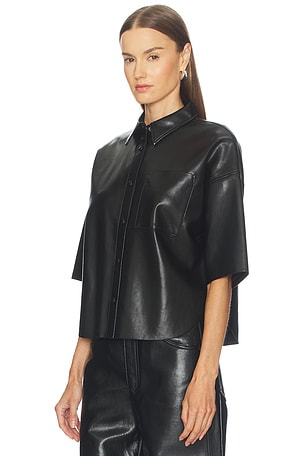 Citizens of Humanity Frances Cropped Cape Button Up in Black. Size XS. Also