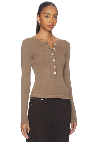 Citizens of Humanity Varra Henley Top in Taupe