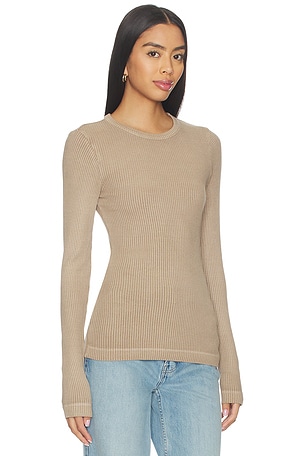 Citizens of Humanity Bina Crewneck Top in Tan