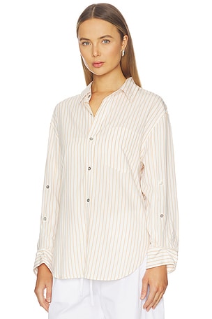 Citizens of Humanity Kayla Shirt in White,Peach