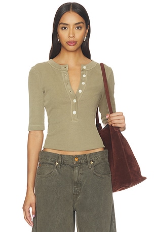 Nali Short Sleeve Henley Top Citizens of Humanity