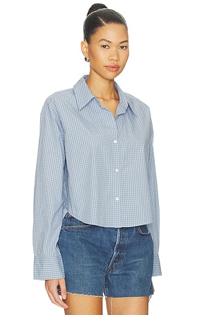 Citizens of Humanity Ana Cropped Shirt in Blue