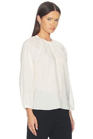 Citizens of Humanity Paro Linen Blouse in Ivory