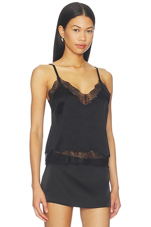 Citizens of Humanity Lace Trimmed Cami Top in Black