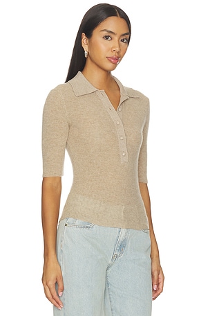 Citizens of Humanity Amelie Polo Sweater in Tan