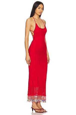 Capittana Ali Beads Dress in Red