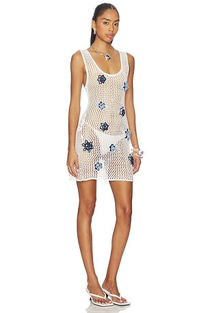 Capittana Patsie Roses Dress in White