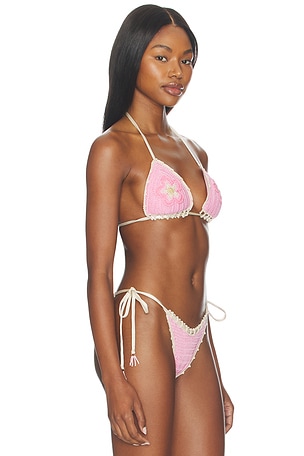 Capittana Trinidad Flower Top in Pink