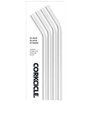 Clear Glass Straws 4 Pack Corkcicle