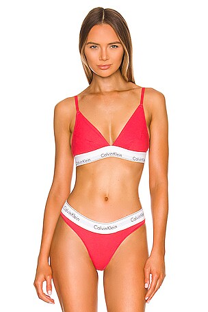 Calvin Klein Underwear Unlined Triangle Bra in Strawberry Shake REVOLVE