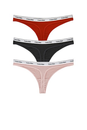 Calvin Klein Underwear Calvin Klein Thong 3 Packs in Red,Pink