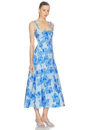 Clea Charlie Pleat Dress in Blue