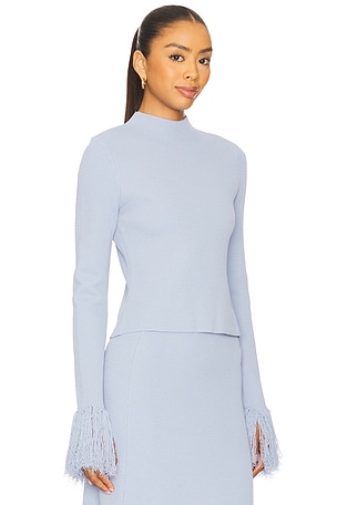 Clea Imogen Long Sleeve Knit Sweater in Baby Blue. Size S. Also