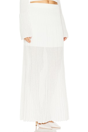 Clea Manning Knit Skirt in Ivory
