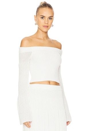 Clea Oria Knit Top in Ivory