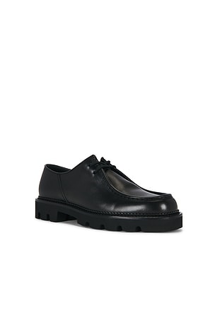 Collegium Pillar Moc-Toe Derby in Black. Size 43. Also