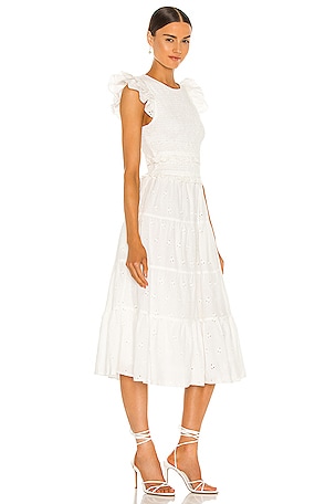 Cleobella Emmy Midi Dress in White