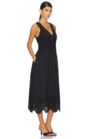 Cleobella Julie Midi Dress in Black