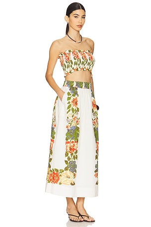 Cleobella Ruby Top And Midi Skirt Set in White
