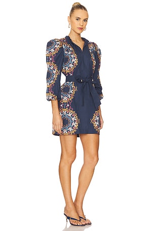 Cleobella Ivana Mini Dress in Blue