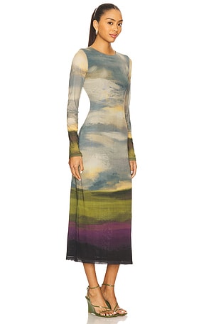 Cleobella Persephone Ankle Dress in Grey. Size S. Also