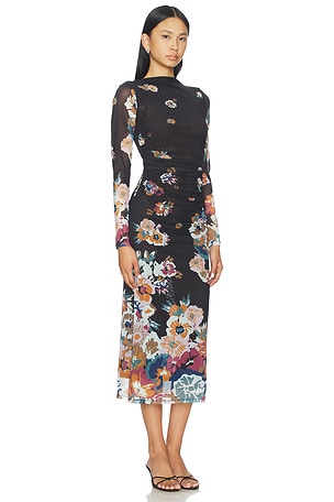 Cleobella Lura Mesh Midi Dress in Black