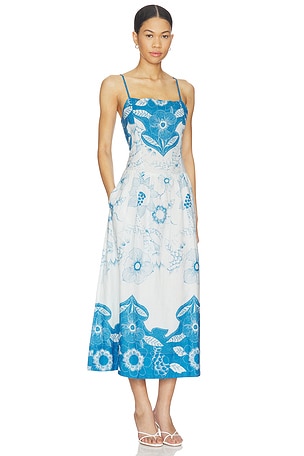 Cleobella Renee Ankle Dress in Blue