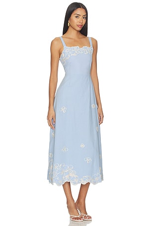 Cleobella Marceline Midi Dress in Blue
