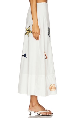 Cleobella Eden Ankle Skirt in Ivory. Size XS. Also