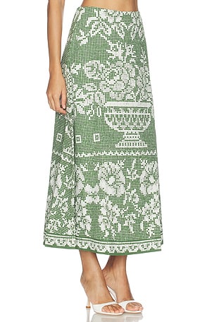 Cleobella Jasmine Ankle Skirt in Green
