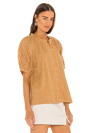 Cleobella Katie Blouse in Tan