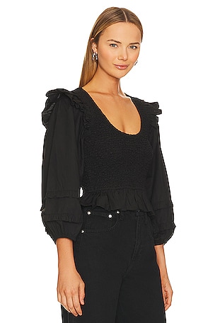 Cleobella Veronika Solid Blouse in Black