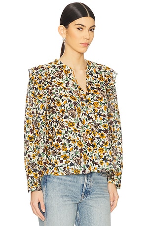 Cleobella Malin Blouse in Yellow,Navy