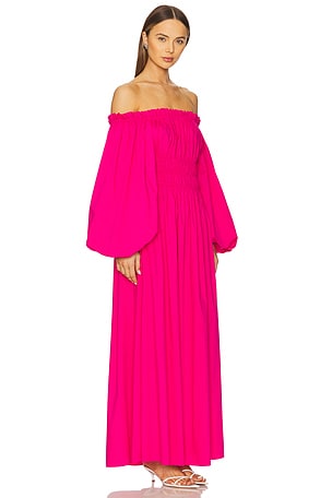 CAROLINE CONSTAS Raquela Maxi Dress in Fuchsia