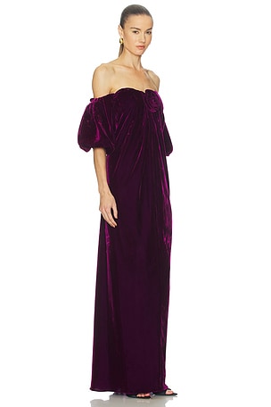 CAROLINE CONSTAS Rylin Dress in Wine