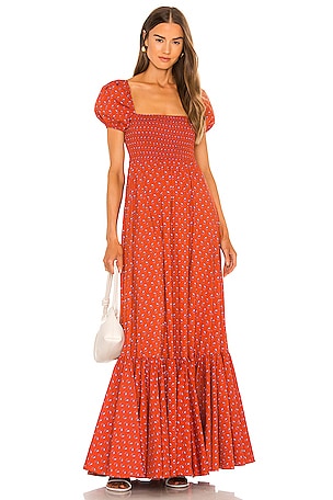 knee length dresses for ladies Gianna Maxi Dress (Royal Blue Liberty Floral)