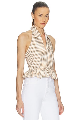 CAROLenE CONSTAS Aya Halter Top en Beige