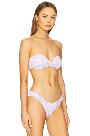 CAROLINE CONSTAS Maria Bikini Top in Mauve