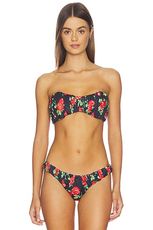 Leila Ruched Bandeau Bikini Top CAROLINE CONSTAS