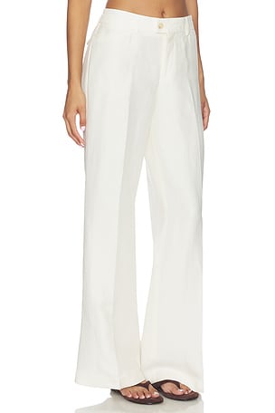 CLOSED Flared Linen Pants in Ivory