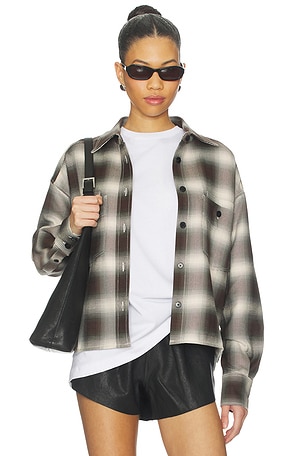 Cropped Front Oversized Shirt CLOSED