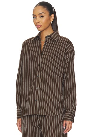 CLOSED Oversized Shirt in Chocolate