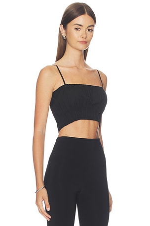 CLOSED Gathered Top in Black
