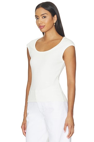 CLOSED Cap Sleeve T-shirt in Ivory